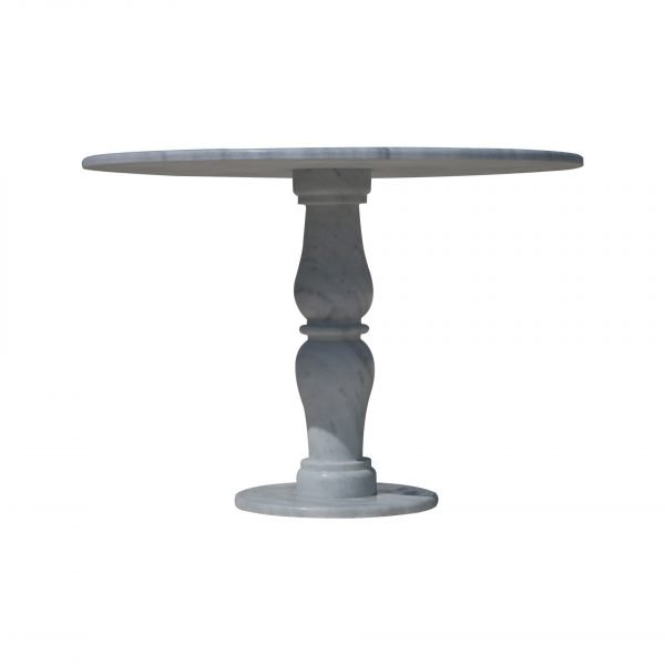 Spicate flourished glazed polished marble mosaic circular table - Image 4