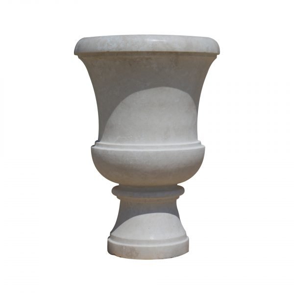 White Stone Garden Urn
